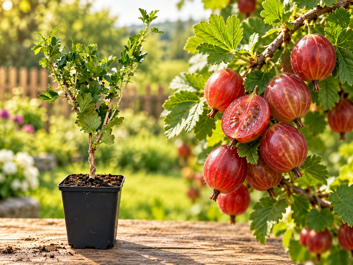 Agriș Roșu Hinnonmaki Rot (Ribes) - Butaș productiv, 20-30 cm