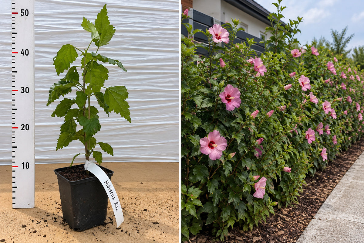 Hibiscus de Grădină Roz (Hibiscus Syriacus) - Butaș ghiveci, 20-30 cm