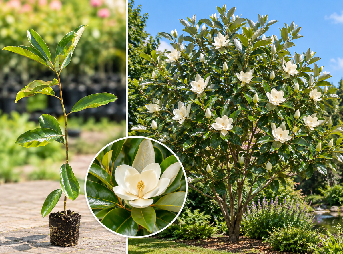 Magnolie Dulce Albă Virginiana (Magnolia Virginiana) - Ghiveci 40-60 cm