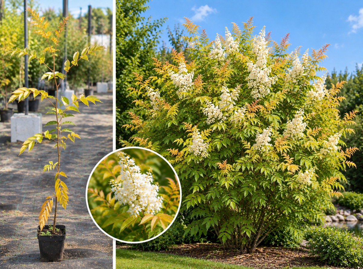 Arbust Falsă Spirea (Sorbaria Sorbifolia) - Puiet ghiveci, 30-50 cm