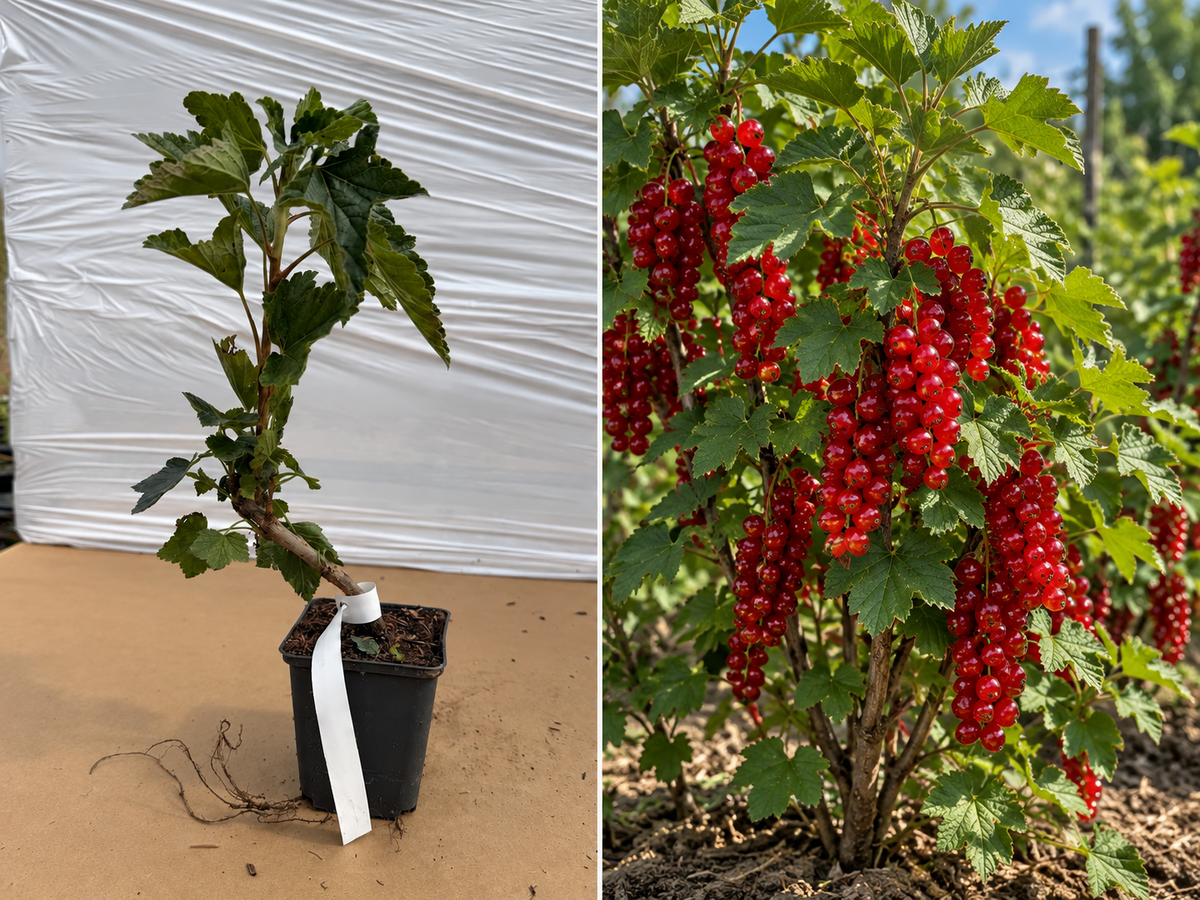 Coacăz Roșu Rovada Ciorchini Lungi (Ribes Rubrum) - Butaș 20-30 cm