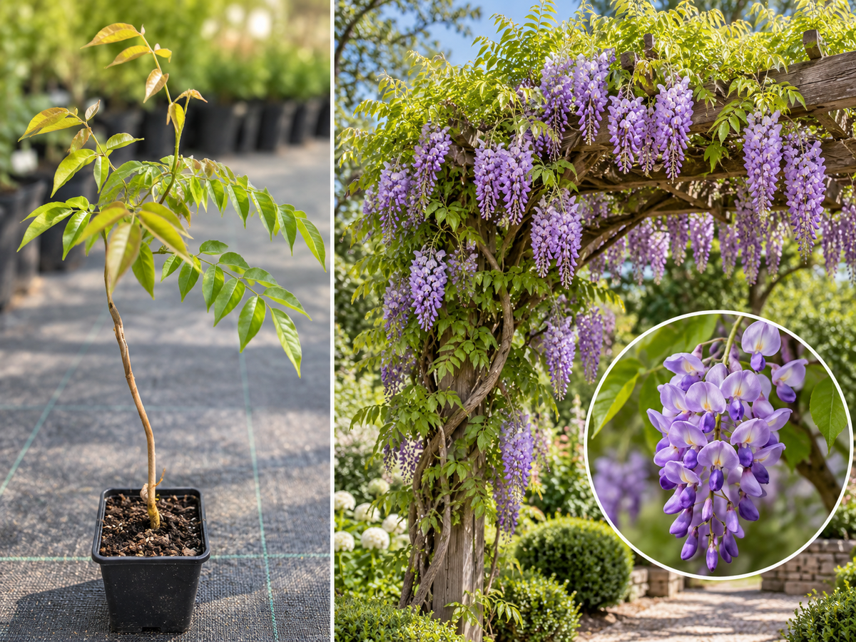 Glicină Americană Longwood Purple (Wisteria Frutescens) - Ghiveci 20-40 cm