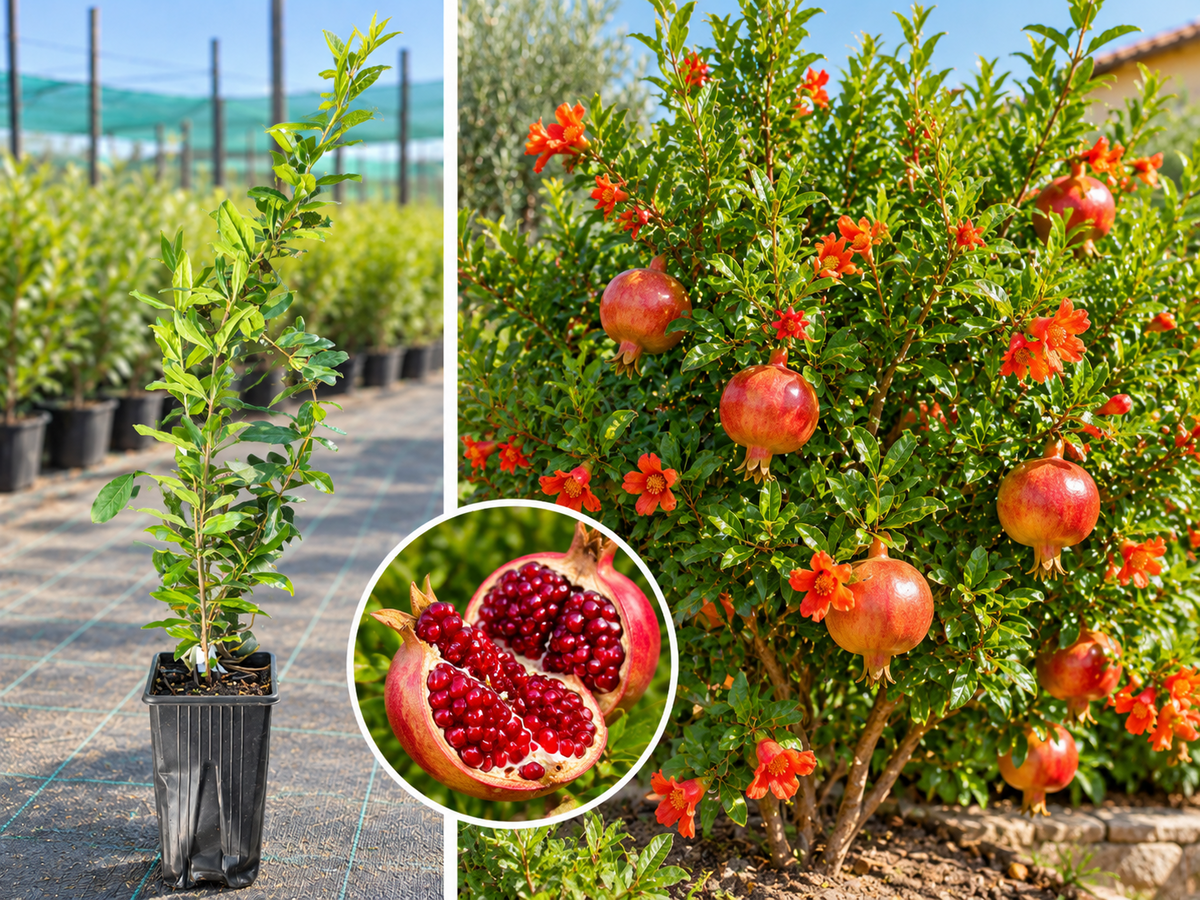 Rodiu Favorit Rezistent la Ger (Punica Granatum) - Ghiveci 40-60 cm